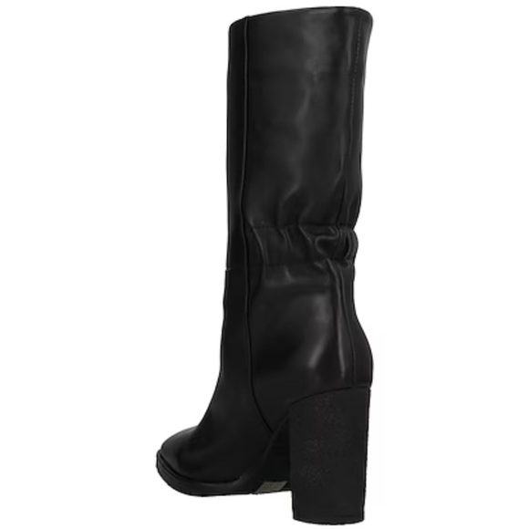 Lola Cruz Camelia Boots Black Leather Heel - Picture 3 of 5